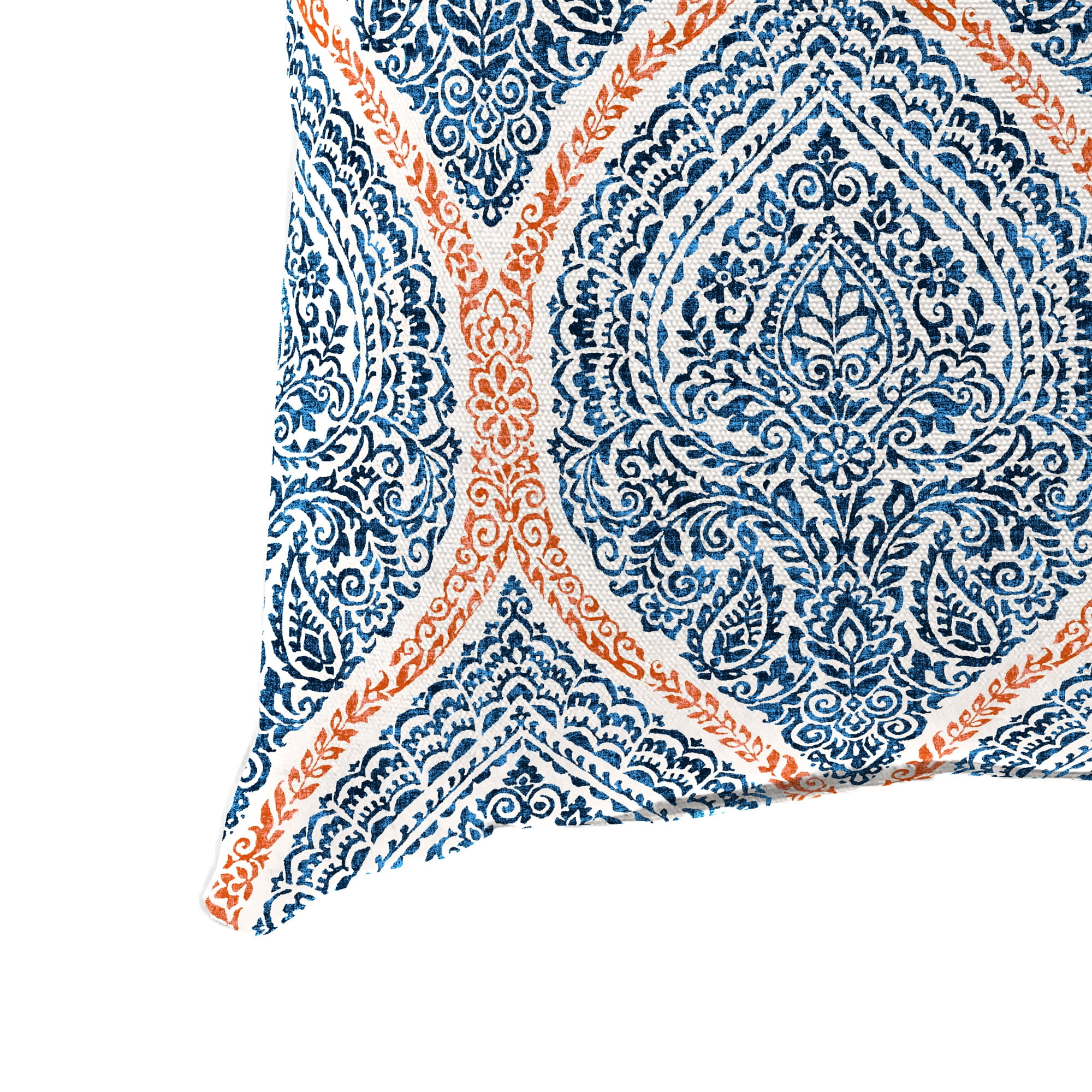 Jordan Manufacturing 20" x 20" Andorra Tiger Lily Navy Damask Square Outdoor Throw Pillow (2 Pack)