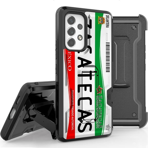 Armor Kombo Holster Rugged Cover Designed For Samsung Galaxy A53 5G Case Flag And Mexico State Plates Series