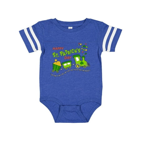 

Inktastic Happy St. Patrick s Day shamrock train Gift Baby Boy or Baby Girl Bodysuit