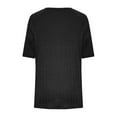 thumbnail image 5 of Delayuji Women's Tops Trendy Casual 2025 Crew Neck Lightweight Shirts Knit Tunic Basic T Shirt Black Xxl Knit Short Sleeve Shirts for Women, 5 of 6