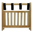 thumbnail image 3 of Casual Home Hotel Style Solid Pine Wood Folding Luggage Rack with Shelf, Natural, 3 of 8
