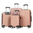 thumbnail image 2 of GVN Luggage Set, Carry on Suitcase Sets,Vertical Pattern Four-In-One Universal Wheel With Handle Trolley Case 16In 20In 24In 28In- Rose Gold, 2 of 14