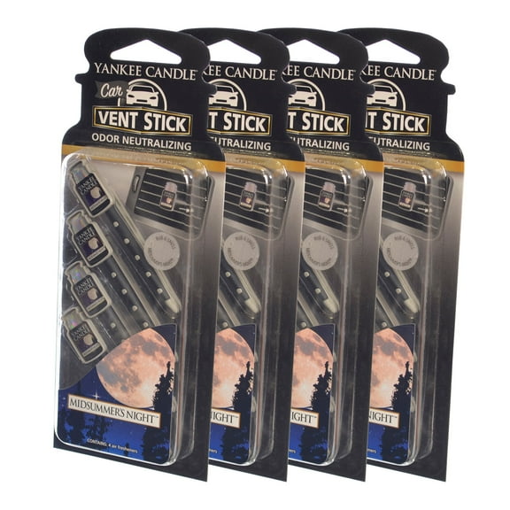 Yankee Candles Car Freshener (4-Packs Total 16 Sticks), Midsummer's Night