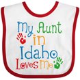 thumbnail image 3 of Inktastic My Aunt in Idaho Loves Me Boys or Girls Baby Bib, 3 of 4