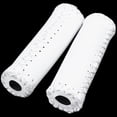 thumbnail image 4 of Pair Vintage leather bicycle Grips Grips trekking handlebars Cover Colour: White, 4 of 5