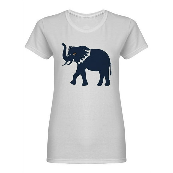 Minimalist Elephant Shaped T-Shirt Women -Image by Shutterstock, Female XX-Large