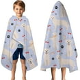 thumbnail image 3 of Golden Retriever Dog with Cherry and Rainbow Hooded Bath Towel，50"x30" for Ages 3 To 12 Kids, Quick Dry Lightweight Soft Microfiber Hood Beach Towel Cover Up for Kids, 3 of 7