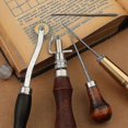 thumbnail image 5 of Professional Leather Craft Tools Kit Hand Sewing Stitching Punch Carving Work Saddle Groover Set Accessories Diy Tool, 5 of 5