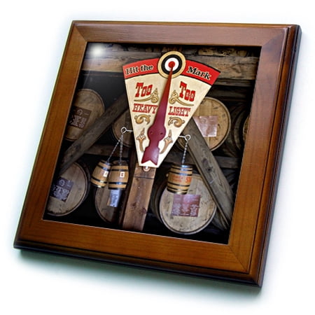 3dRose Kentucky, Makers Mark Bourbon in wood distillery - US18 LNO0001 - Luc Novovitch - Framed Tile, 6 by