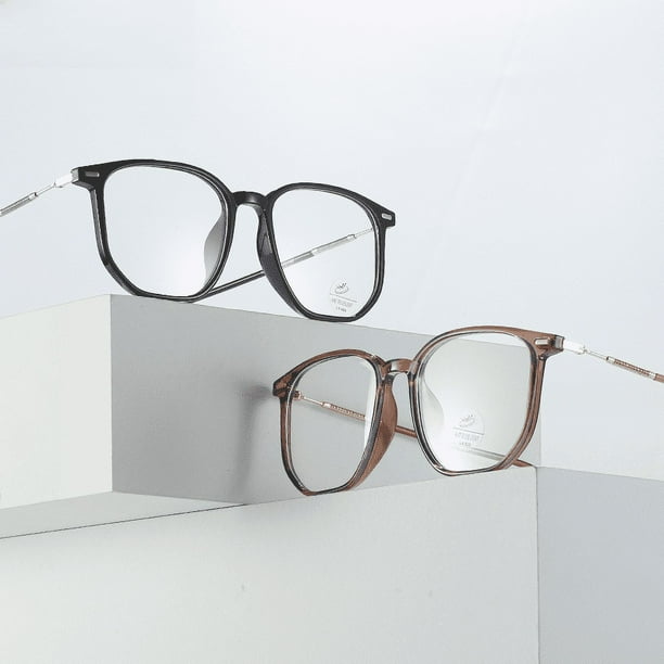 Gafas de lectura con montura grande y antiluz azul de moda, espejo de primer plano terminado, espejo decorativo para computadora