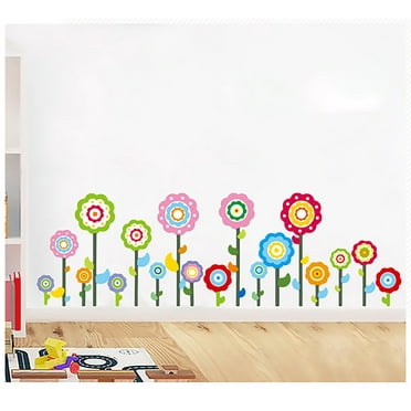 Vibrant and Fantastic Sunflowers Wall Decal - DIY PVC Transparent Film for Kindergarten, Children's Rooms, and Living Room Decor to Brighten Your TV Sofa Background and Window Dressing