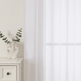thumbnail image 3 of MKHILL White Sheer Curtains 96 Inch Long 2 Pack, 59x96 Extra Wide Voile Drapes for Large Window Living Room, Rod Pocket Window Panels, Each 59" W x 96" L, 3 of 8