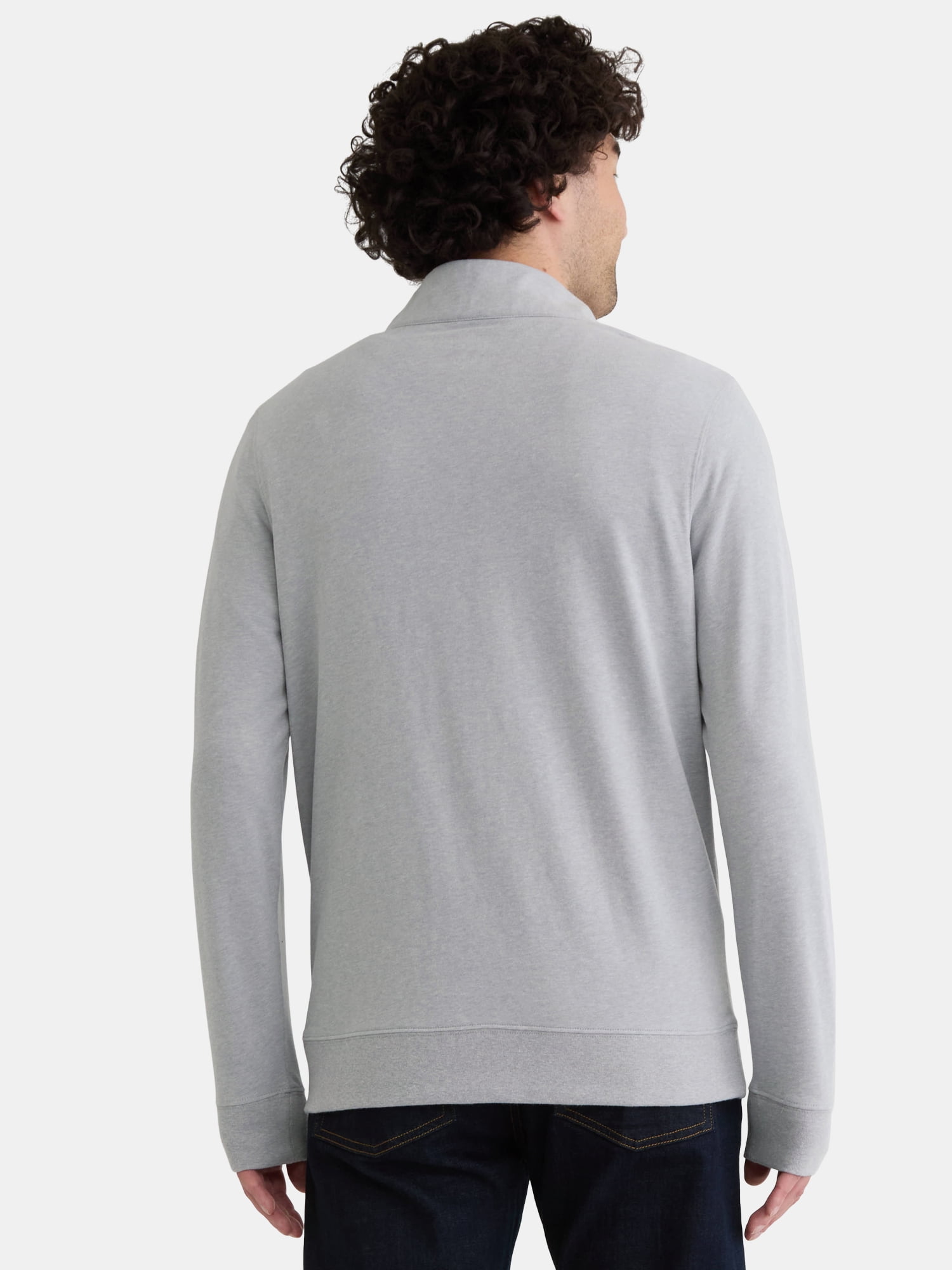 George Men's and Big Men's Knit Jersey Quarter Zip Pullover with Long Sleeves, Sizes S-3XL