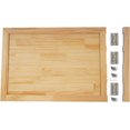 thumbnail image 7 of Swinging Doors Cafe Doors, Solid Wood Cafe Saloon Door Half Door, Interior Wood Door Swing Door for Hallway Kitchen Bar Pub Entrance Partition, 35.4" x 23.6" Single Dutch Door with 3 Spring Hinges, 7 of 7