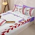 thumbnail image 3 of Homewish Baseball Ice Cream Zipper Full Size Comforter Sets with Fitted Sheet and 2 Pillowcases,Kids Ball Games Zipper Bedding Set For Boys Girls,Reversible,4-Piece, 3 of 7