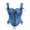 Blue, variant on Aboser Women's Bustier Corset Top Vintage Floral Print Waist Cincher Lace Up Chest Supporting Adjustable Straps Body Shaping Clothes