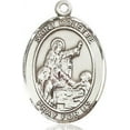 thumbnail image 3 of Extel Large Oval Sterling Silver St. Colette Medal, Made in USA, 3 of 10