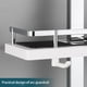 thumbnail image 5 of Estante de ducha para barra de cortina | Instalación a presión sin taladro | Soporte para champú y jabón con 3 ganchos | Estante organizador de baño de plástico blanco o negro, 5 of 6