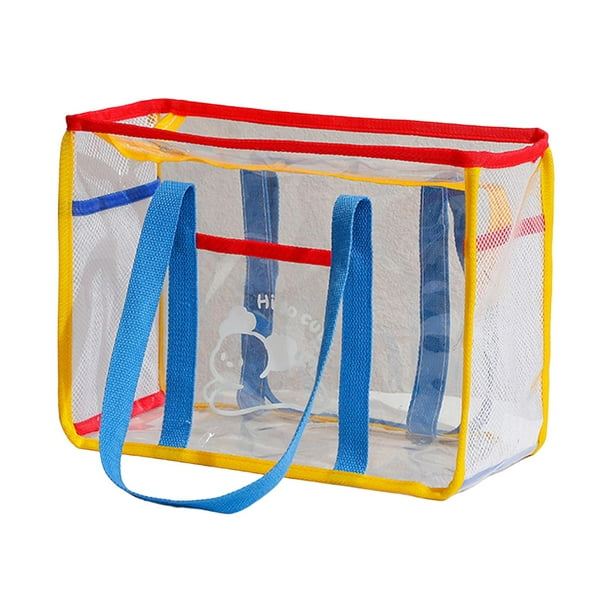 Bolso transparente jinwen Playa Moda PVC Organizador Hombro Azul