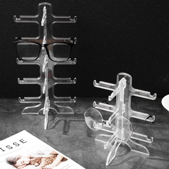 ELAYARD 2Ud Soporte De Gafas Transparente Para Hogar Exhibidor Y Fácil De Limpiar