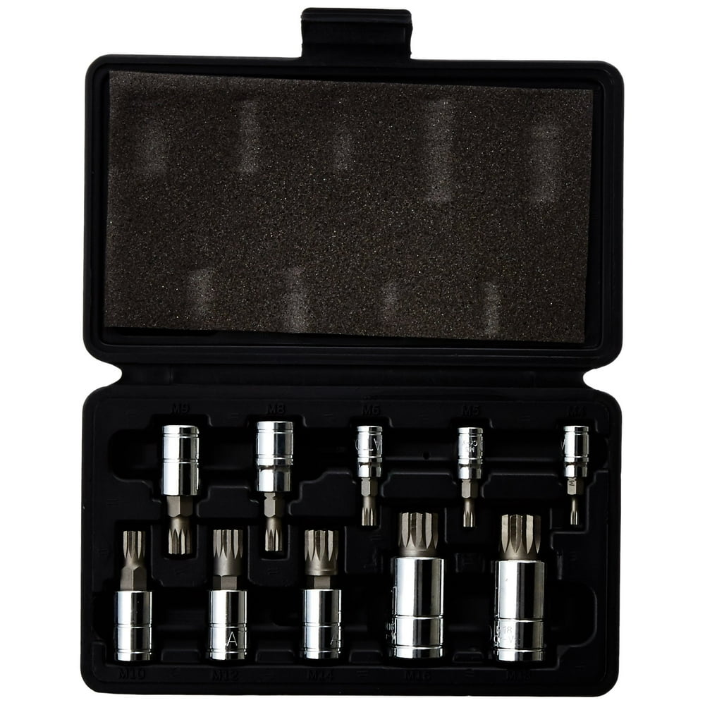 ATD 13782 10Piece Triple Square Spline Bit Socket Set