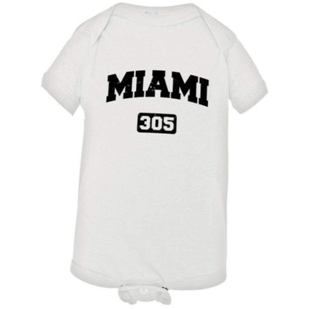 

PleaseMeTees™ Baby Miami Florida 305 Area Code Distressed HQ Jumpsuit
