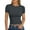 A1 Dark Gray, variant on Womens Summer Crop Tops Long Sleeve Going Out Basic Crew Neck Tees Workout Y2k Slim Fit Shirt Long Sleeve_White S