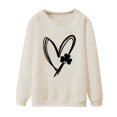thumbnail image 4 of Winter Savings Clearacne Fall Sweatshirts for Women Women's Fashionable Round Neck Casual Floral Print Long Sleeve Top Sweatshirt, 4 of 4