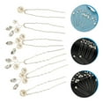 thumbnail image 3 of MasteelfCA 6 Pcs Épingles à Cheveux Perles en Forme de U Accessoires de Cheveux de Mariage, 3 of 7