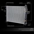 thumbnail image 3 of DNA Motoring OEM-RA-2263 Aluminum Radiator For 1999-2000 Jeep Grand Cherokee 4.7L AT, 3 of 5