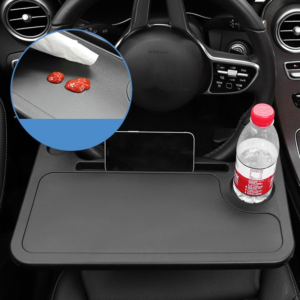 Walbest Car Tray for Eating Steering Wheel Tray Truck Steering Wheel Desk  Steering Wheel Tables Car Desk Portable Auto Car Table Tray Only Fits  Standard Car Steering Wheel (Black) 