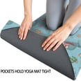 thumbnail image 3 of Mermaid Sea Creature Pattern Hot Yoga Mat Towel Non Slip for Hot Yoga - Quick-Drying Yoga Mat Cover with 4 Corner Pockets with Travel Bag - Hot Yoga Towel Non Slip Grip Moisture Wicking Sweat 70"x26", 3 of 6