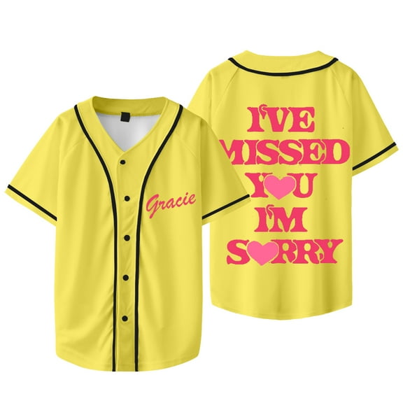 Gracie Abrams I've Missed You I'm Sorry Merch Baseball Jacket Tee Unisex V-neck Short Sleeve Shirts