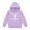 Light Purple, variant on Girls Hoodie Sweatshirt Letter Print Long Sleeve with Pocket Crewneck Casual Jacket for Toddler Big Kids