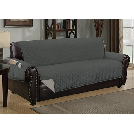 Sofa Guard Deluxe Reversible Furniture Protector With Pockets Grey Light Sofa Guard Deluxe Reversible Furniture Protector With Pockets Grey Light