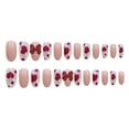 thumbnail image 2 of Juego de parches para uñas HUOGUO Love Heart Printed, removibles, 24 piezas, 2 of 3