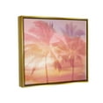 thumbnail image 5 of Stupell Industries Summer Palm Trees Sunrise Tropical Windblown Leaves Graphic Art Metallic Gold Floating Framed Canvas Print Wall Art, Design by Mia Jensen, 5 of 5