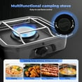 thumbnail image 3 of 2-Burner Propane Stove with Griddle and Carrying Bag, Portable Foldable Camping Stove with 2 Adjustable Burners 16000 BTUs,for Camping Tailgating Essentials Gear, 3 of 7