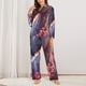 thumbnail image 2 of Balery Flower White Horse Conjunto de Pijama con Estampado para Mujer, Conjunto de Dos Piezas con Manga Larga, Ropa de Dormir Suave con Bolsillos, Pijamas Cómodos-Small, 2 of 7