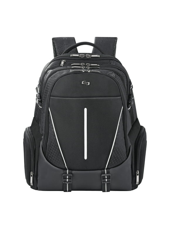 Solo Active Laptop Backpack, 17.3", 12 1/2 x 6 1/2 x 19, Black -USLACV7004