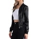 thumbnail image 4 of CHAQUETA BOMBER PARA MUJER INSPIRE CHIC, AJUSTADA, LIGERA, CON CREMALLERA, NEGRA, 4 of 6