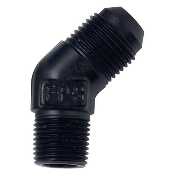 Fragola -6AN x 3/8 NPT 45 Degree Adapter - Black