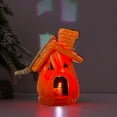 thumbnail image 2 of Gallickan LED Halloween Decorations, Orange Halloween Pumpkin House Garden Statues for Autumn, Fairy House Fall Decorations Thanksgiving Gift, Orange, 2 of 6