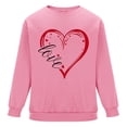 thumbnail image 6 of QUNYINEY Crew Neck Men's Sweatshirts Pink Long Sleeve Valentine's Day Casual Tops Loose Pullover Drop Shoulder Love Heart Sweatshirt, 6 of 6