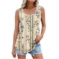 thumbnail image 2 of Aimik Women's Crew-Neck Sleeveless Fashion Floral Print Plus Size Casual Tops Summer Loose Comfy Women's Tank Tops, 2 of 6