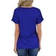 thumbnail image 4 of Fiudx Ofertas Relámpago Camiseta de Manga Corta con Cuello En V y Bolsillos Informales para Mujer, 4 of 5