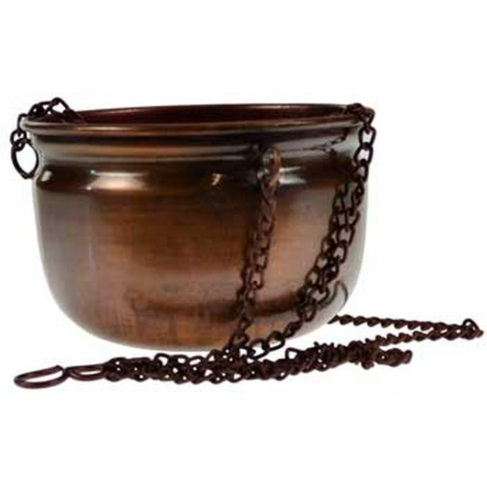 Antiqued Copper Bowl Hanging Incense Burner 4"