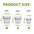 thumbnail image 3 of Ordivic Set of 3 (6/8/10 Inch) Black and White Ceramic Planter with Saucer & Drainage Hole,Modern Plant Pots for Indoor Succulents Herbs, 3 of 8