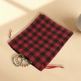 thumbnail image 4 of Unique Bargains 1 Pc Plaid Drawstring Bag Red Cotton Cloth, 4 of 5