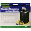 nuova shredder sharpening & lubricant sheets - 12 counts